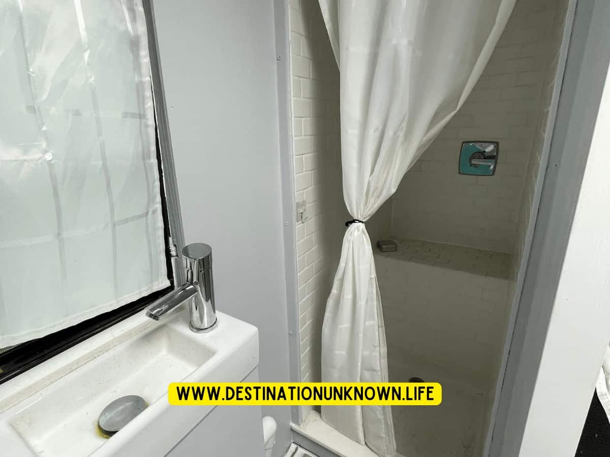 How to build a skoolie shower Destination Unknown