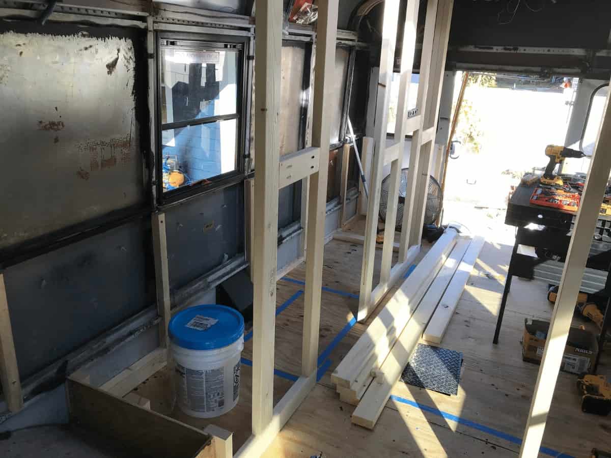 How to build a skoolie shower Destination Unknown