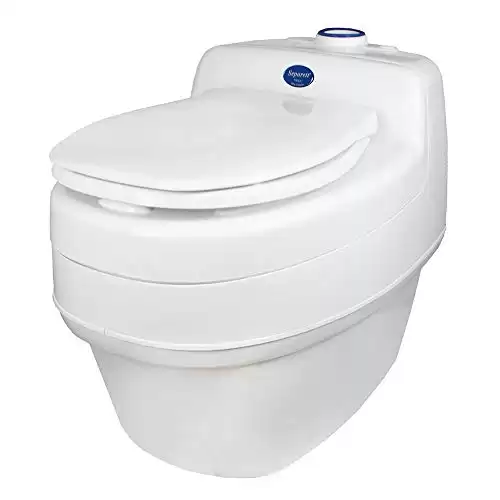 Separett Villa 9215 AC/DC 12V Urine Diverting High Capacity Waterless Composting Toilet