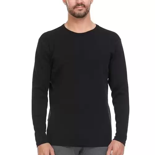 Minus33 100% Merino Wool Base Layer 705 MidWeight Crew Neck Top Black Large