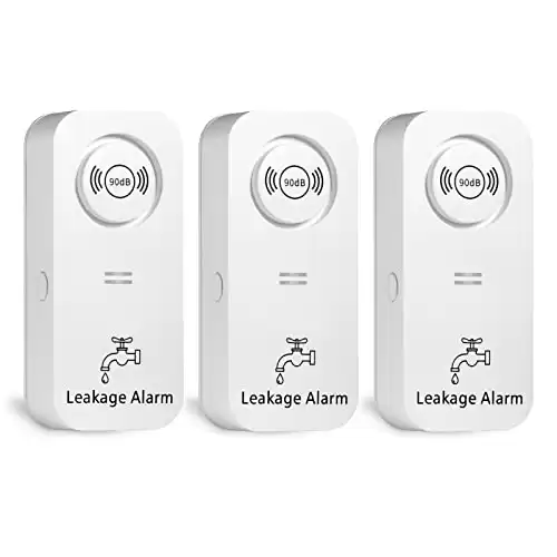 TOWODE Water Detectors Wireless 90dB Alarm Sensor, Sensitive Leak and Drip Alert for Kitchen Bathroom Basement (3 Pack)