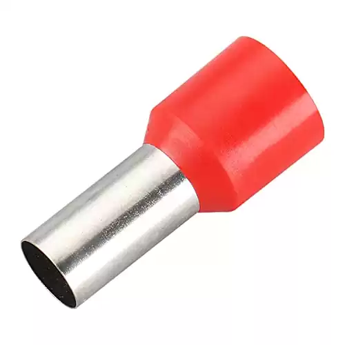 Baomain AWG 2/35.0mm² Wire Copper Crimp Connector Insulated Ferrule Pin Cord End Terminal Red E35-16 Pack of 50