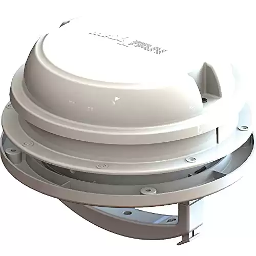 Maxx Air Vent Maxxfan Dome 00-03812W, 6" Waterproof Fan, White, Easy Installation, RV Exhaust Fan