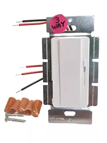 PWM LED Slide Dimmer 8A (Wall Plate) (Side Slider) Low Voltage 12v/24v DC (3-Way)
